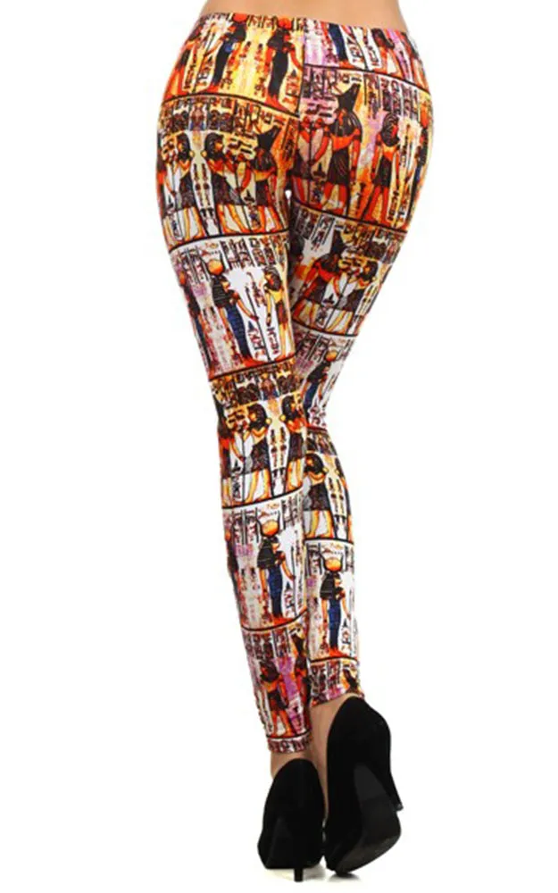 6231061R Stella Elyse - Egyptian Mural Printed Leggings