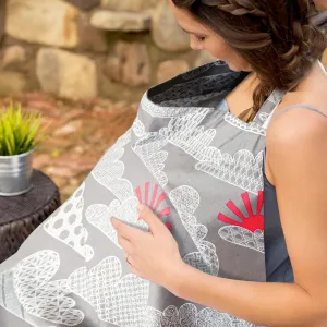 Abstract Clouds Printed Nursing Apron