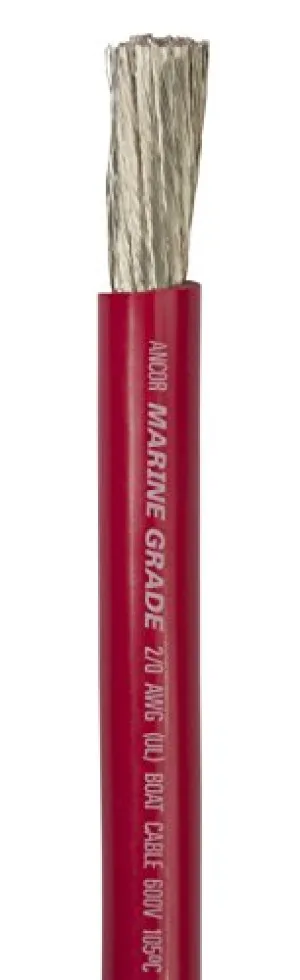 Ancor Marine Grade Primary Wire and Battery Cable (Red, 25 feet, 2/0 AWG)