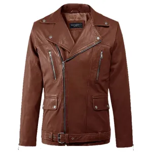 Best Genuine Looking Dauntless Tan Fashion Boys Biker Leather Jacket