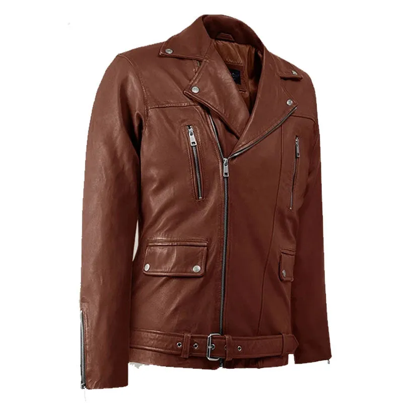 Best Genuine Looking Dauntless Tan Fashion Boys Biker Leather Jacket