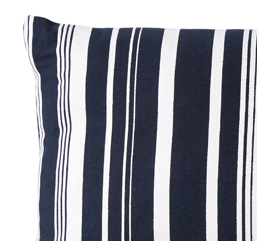 Capri Stripes 30x50cm Filled Cushion Navy