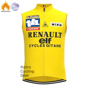 ELF Yellow Fleece Retro Cycling Vest