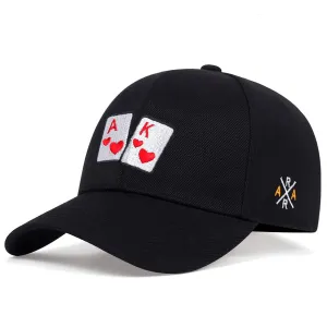 Fashion Hip Hop baseball cap Cotton Snapback Hat Sun Hat Poker Embroidered Golf Hats Outdoory Sports Leisure Caps