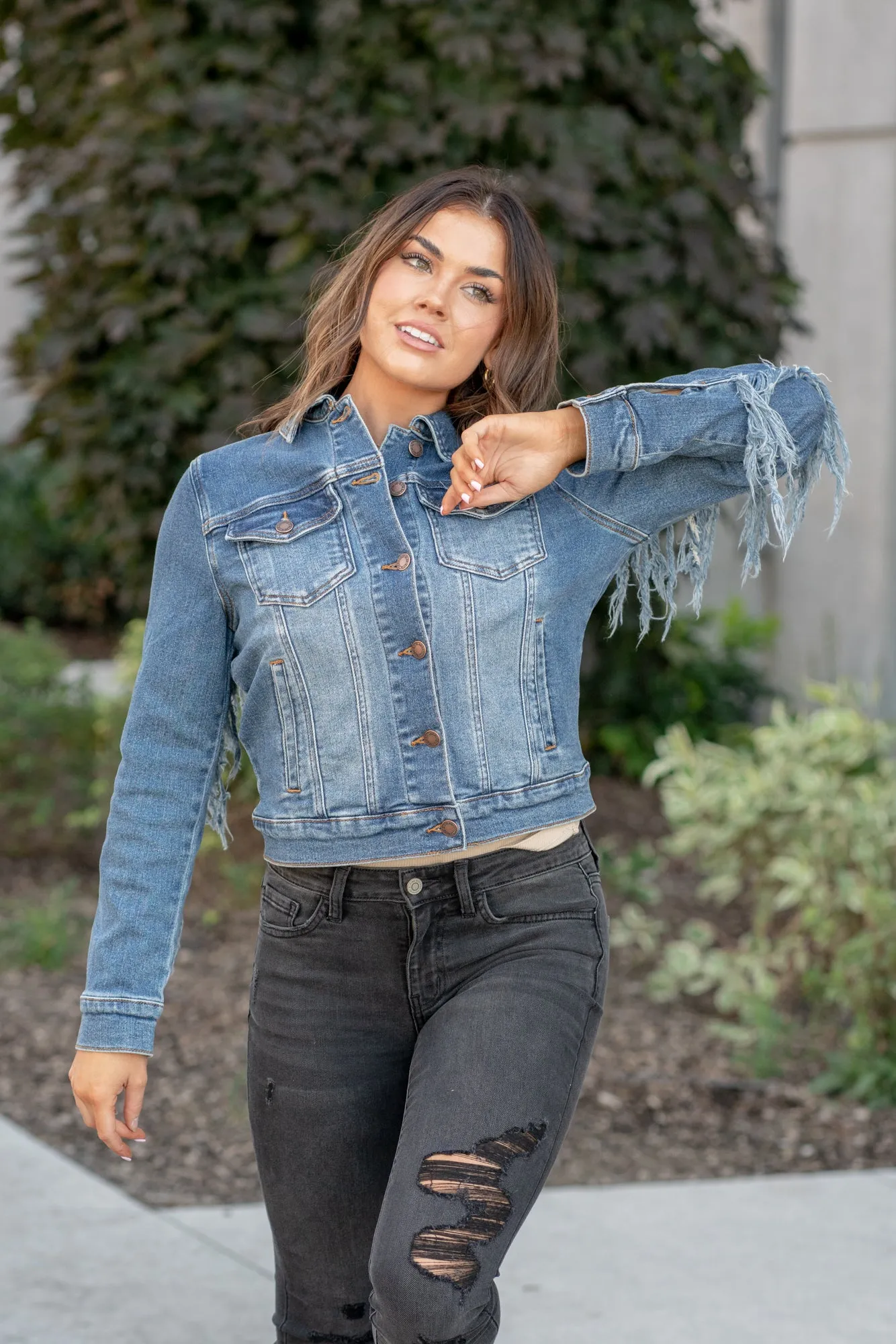 Katie Fringe Denim Jacket