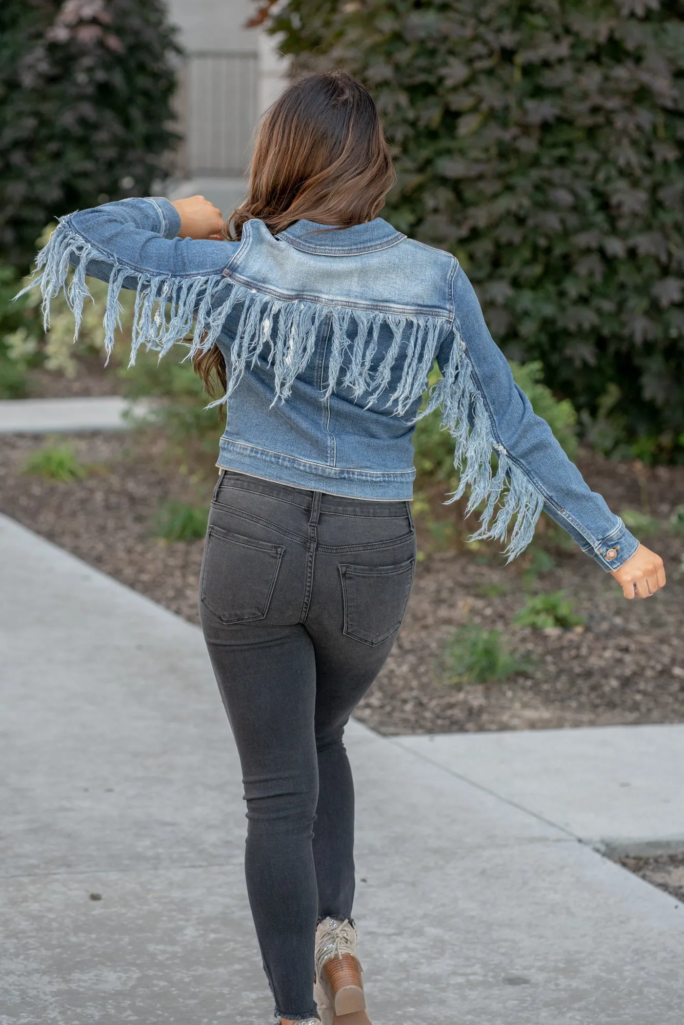 Katie Fringe Denim Jacket