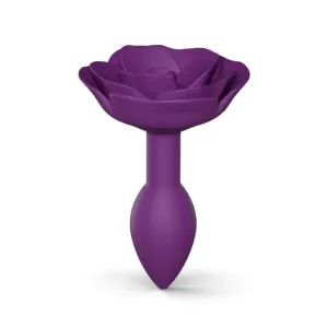 Love to Love Silicone Purple Open Rose Small Butt Plug