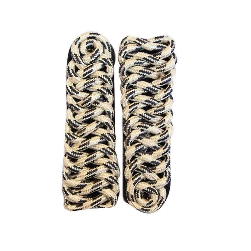 Military Black White Cord Shoulder Board Pair