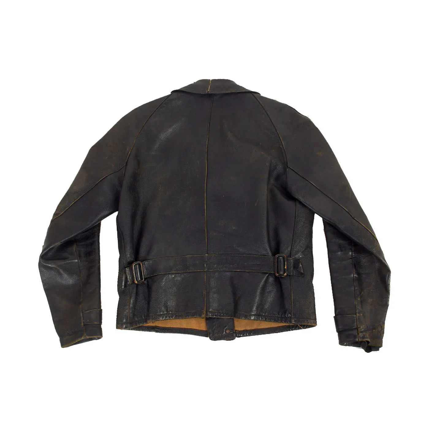 Original German WWII Luftwaffe Officer's Leather Flight Jacket by Litex Sport with Leather Flight Pants