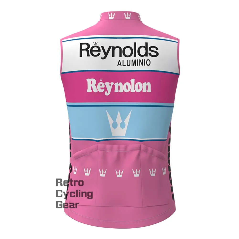 Pink Reynolds Fleece Retro Cycling Vest