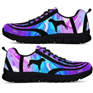 Rottweiler Sneaker, Rottweiler Dog Lovers Blue Purple Wave Sneakers Gym Running Shoes Gift Women Men, Rottweiler Shoes