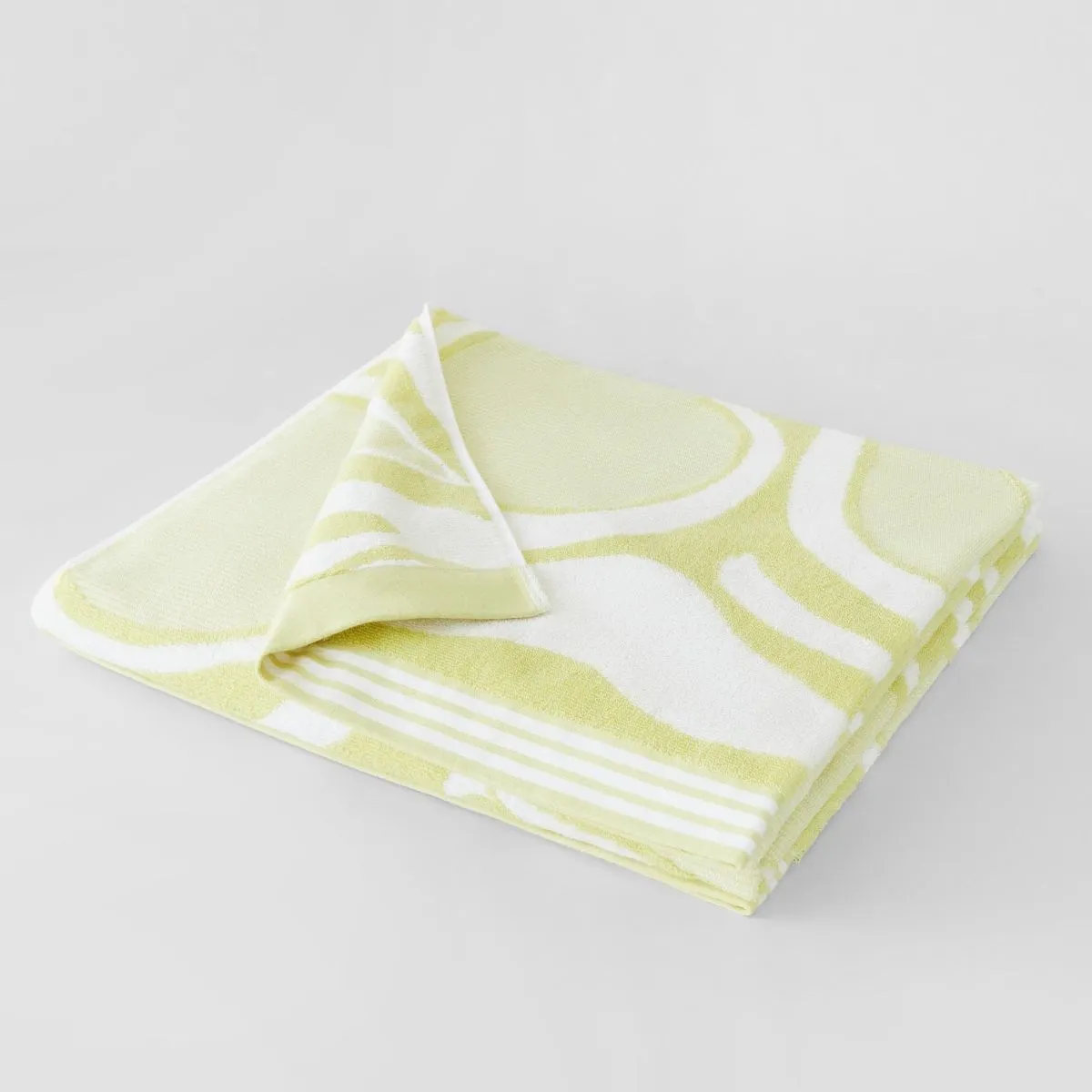 Shallows Tea Green Beach Towel by Sheridan