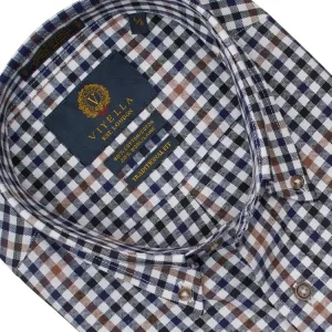 Stylish Natural Gingham Long Sleeve Button Down Shirts Made In Canada