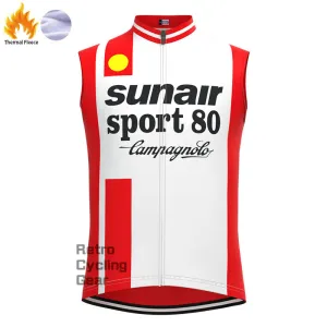 SUNAIR Red Fleece Retro Cycling Vest