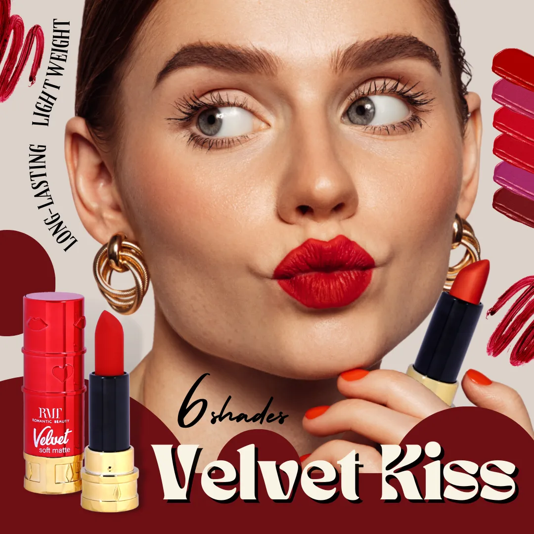 Velvet Kiss Soft Matte Red Lipstick