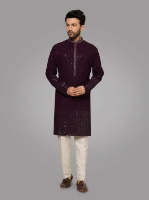 Wine Kurta Pajama | TULA