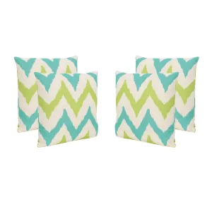 Zora Outdoor 18" Water Resistant Square Pillows (Set of 4)